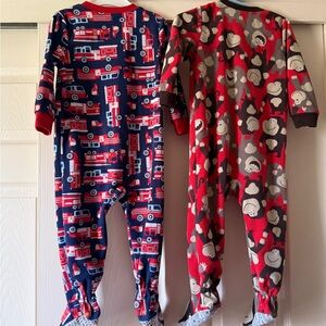 Kids' Fire Truck and Monkey Pajama Set